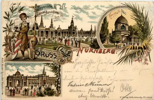 Gruss aus Nürnberg - Bay. Landes Ausstellung - Litho -258858