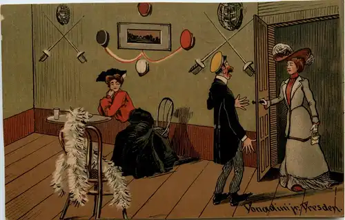 Humor - Künstlerkarte Donadini jr. Dresden -259996