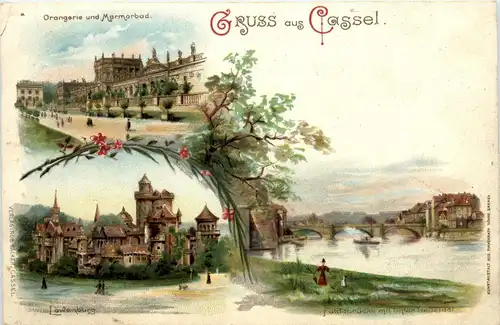 Gruss aus Cassel - Litho -260442