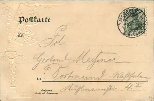 Gruss aus Hessen - Tracht - Litho -259740