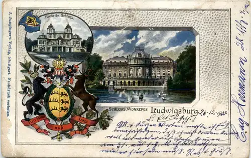 Schloss Monrepos Ludwigsbug - Litho -260526