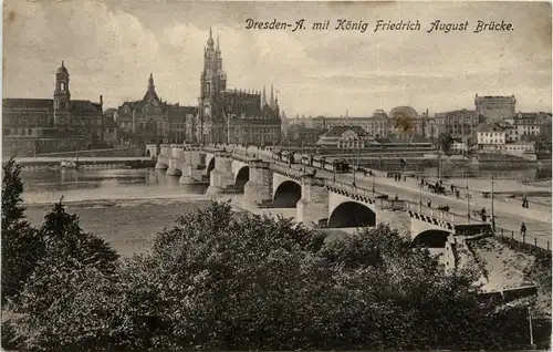 Dresden mit König Friedrich August Brücke -260298