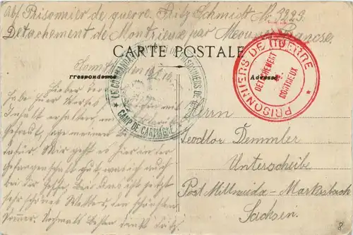 Toulon - Kriegsgefangenen Post -260318