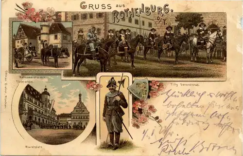 Gruss aus Rothenburg - Litho -260486