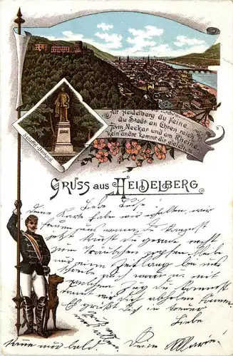 Gruss aus Heidelberg - Litho -260062