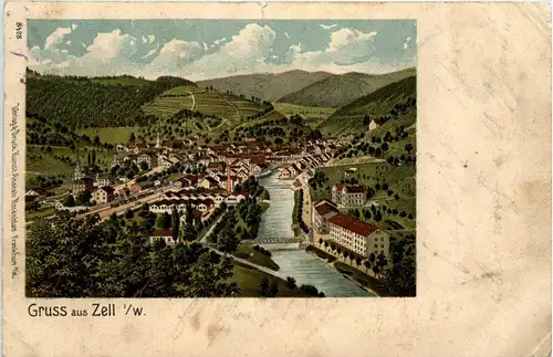 Gruss aus Zell im Wiesental - Litho -260400