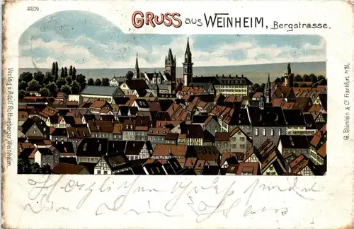 Gruss aus Weinheim - Litho -260550