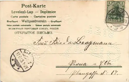 Geburtstag - Viel Glück - Prägekarte -260858