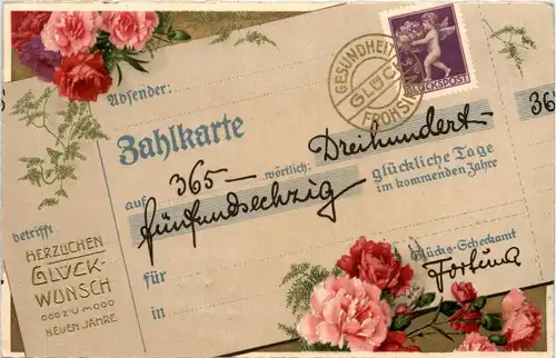 Neujahr - Zahlkarte -261658