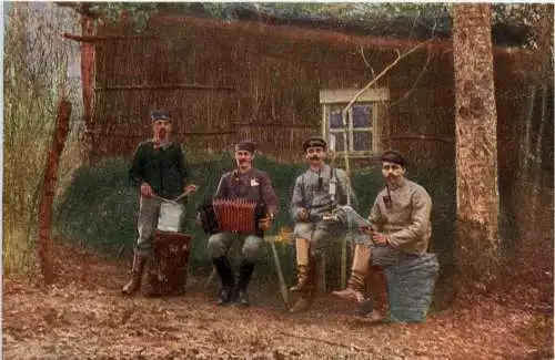 Lustiges Quartett hinter der Front in der Dobrutscha -260176