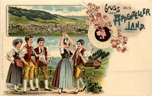 Gruss aus dem Appenzeller Land - Litho -210802