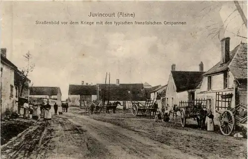 Juvincourt - Strassenbild vor dem Kriege -260716