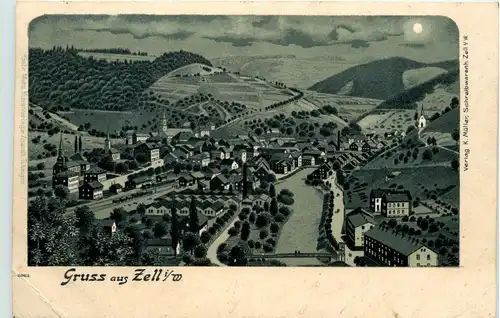 Gruss aus Zell im Wiesental - Litho -260402