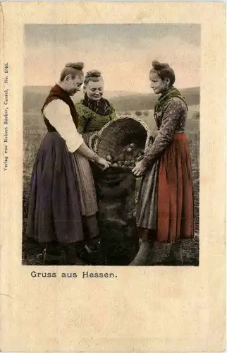 Gruss aus Hessen - Tracht -259752