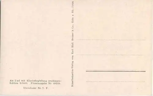 St. Goarhausen - Liederkarte -87544
