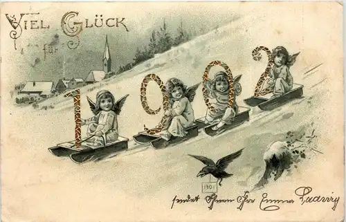 Neujahr - Jahreszahl - Engel 1902 -260888
