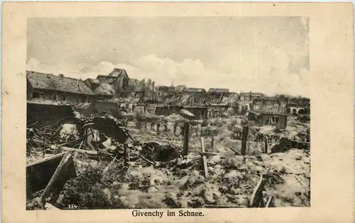 Givenchy im Schnee - Feldpost Scheinwerfer Zug -260314