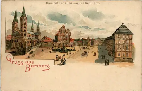 Gruss aus Bamberg - Litho -254334