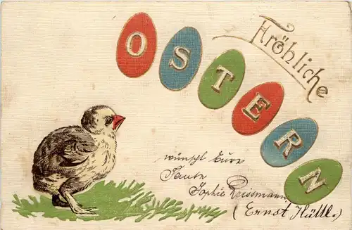 Fröhliche Ostern - Kücken - Prägekarte -254514
