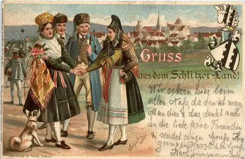 Gruss aus dem Schlitzer Land - Litho -253956