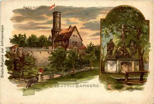 Gruss aus Bamberg - Litho -254338