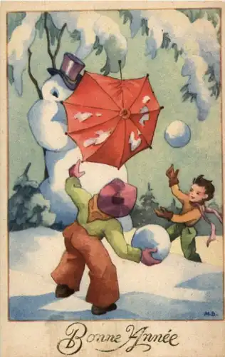 Neujahr - Schneemann -82996