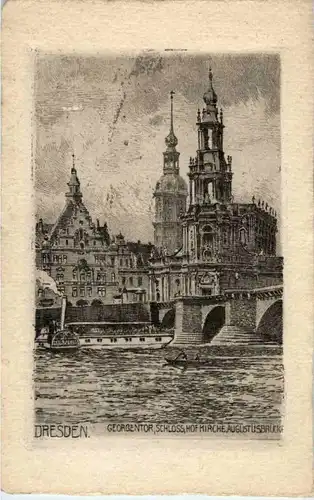 Dresden - Georgentor - Radierung -84500