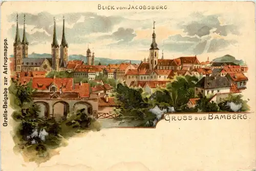 Gruss aus Bamberg - Litho -254336