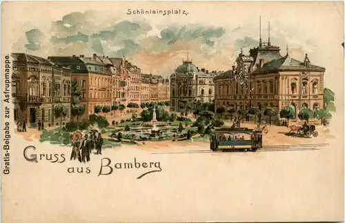 Gruss aus Bamberg - Litho -254324