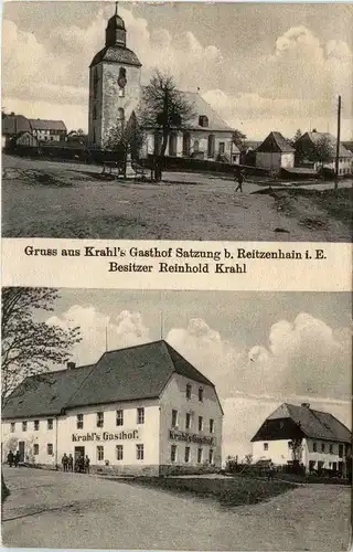 Gruss aus Krahls Gasthof Satzung bei Reitzenhain -253904