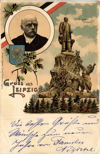 Gruss aus Leipzig - Litho - Bismarck -254598