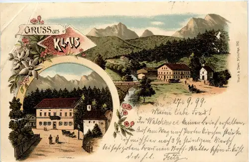 Gruss aus Klais - Litho Krün -261772