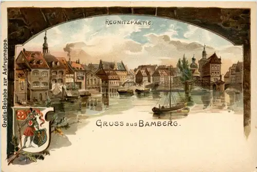 Gruss aus Bamberg - Litho -254332