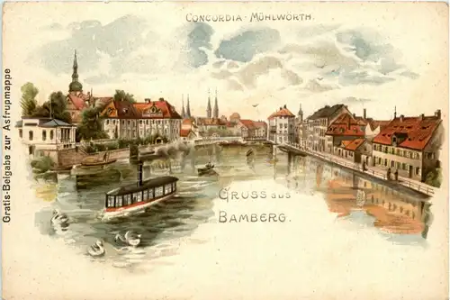 Gruss aus Bamberg - Litho -254328