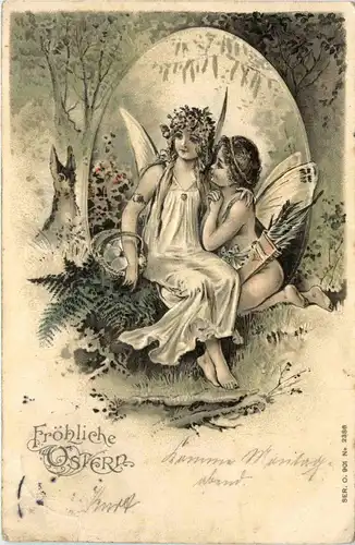 Ostern - Fee - Prägekarte -254650