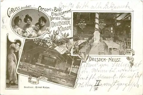 Dresden - Neustadt - Gruss aus dem Concert Etablissement Deutscher Kaiser -255056