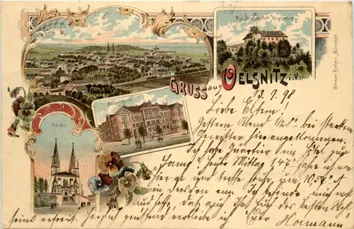 Gruss aus Oelsnitz - Litho -255342