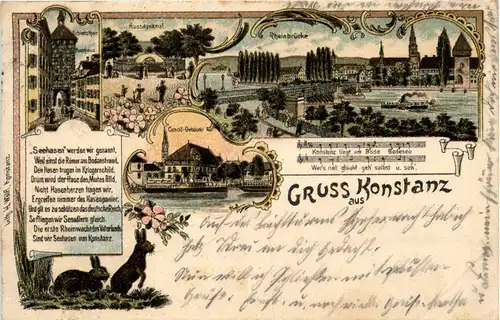 Gruss aus Konstanz - Litho -255480