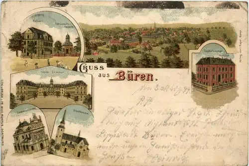 Gruss aus Büren - Litho -256750