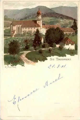 St. Trudpert - Litho - Künstlerkarte K. Mutter -256860