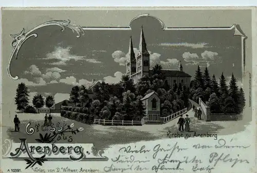 Gruss aus Arenberg - Litho -256654