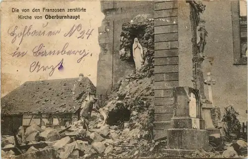 Oberburnhaupt - zerstörte Kirche -256338