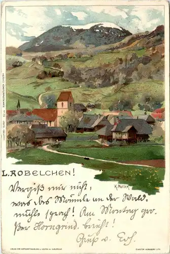 Belchen - Litho Künstlerkarte K. Mutter -256990