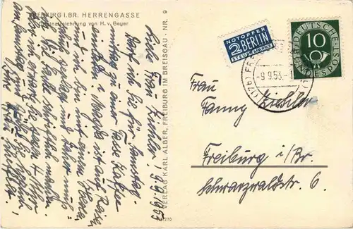 Freiburg - Künstlerkarte H. v. Geyer -257300