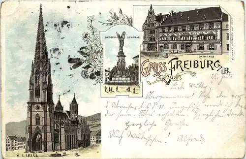 Gruss aus Freiburg - Litho -257330