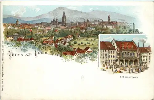 Gruss aus Freiburg - - Litho -257356