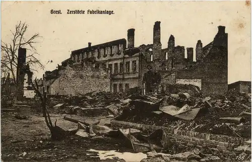 Brest - Zerstörte Fabrikanlage - Feldpost -256340