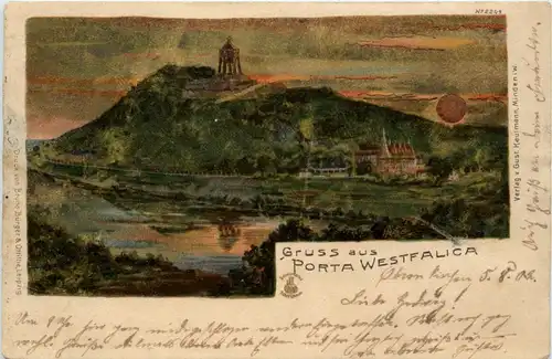 Gruss aus Porta Westfalica - Litho -256604