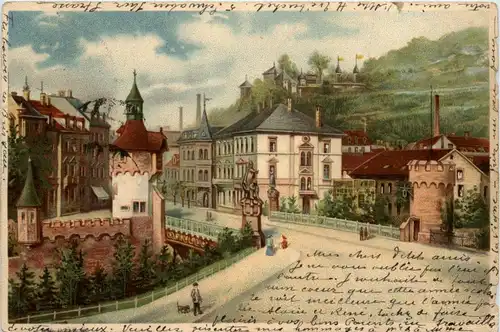 Gruss aus Freiburg - Litho -257256