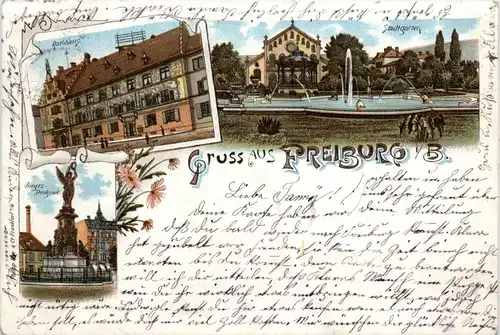 Gruss aus Freiburg - Litho -257362